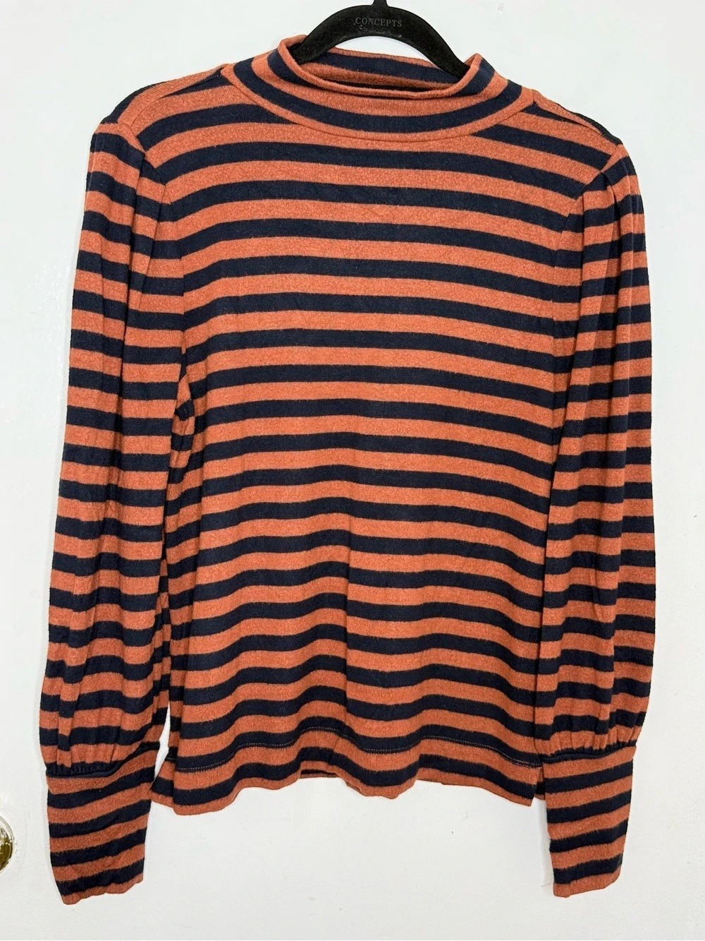 LOFT Striped Turtleneck in Brown & Black Size Small